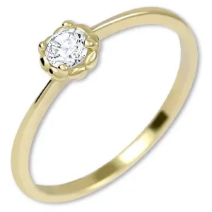 Brilio Něžný zásnubní prsten ze zlata 226 001 01034 62 mm