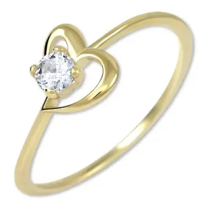 Brilio Zásnubní prsten s krystalem Srdce 226 001 01033 58 mm #5314225