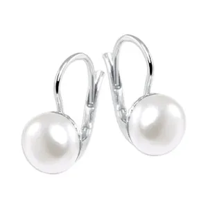 Brilio Silver Elegantní stříbrné náušnice se syntetickou perlou 438 001 01235 0400000 #5430366