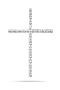 Brilio Silver Elegantní stříbrný přívěsek se zirkony Křížek PT66W