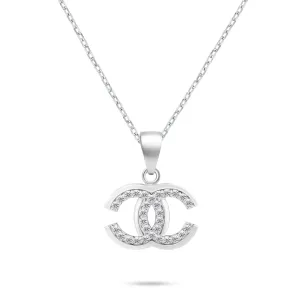 Brilio Silver Luxusní stříbrný náhrdelník se zirkony NCL149W World Icon (řetízek, přívěsek)
