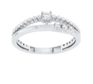Brilio Silver Něžný stříbrný prsten se zirkony GR045W 54 mm