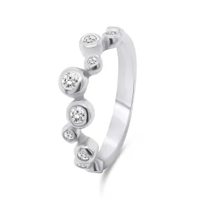 Brilio Silver Půvabný stříbrný prsten se zirkony RI060W 54 mm