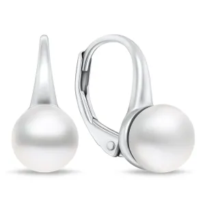 Brilio Silver Stříbrné perlové náušnice EA938W #5510558