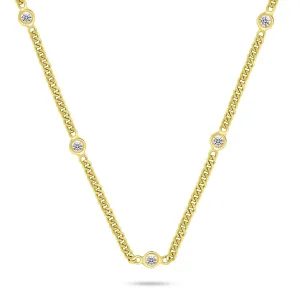 Brilio Silver Stříbrný náhrdelník s kubickými zirkony NCL114Y