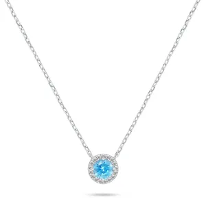 Brilio Silver Třpytivý stříbrný náhrdelník se zirkony NCL136WAQ #5510572