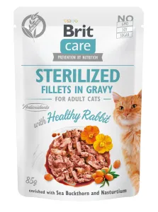 Kapsička Brit Care Cat Sterilized Fillets in Gravy with Healthy Rabbit 85g