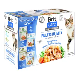 Kapsičky Brit Care Cat Flavour box Fillet in Jelly 12x85g