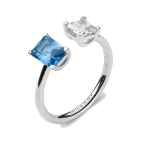 Brosway Elegantní otevřený prsten Fancy Freedom Blue FFB09 M (53 - 55 mm)