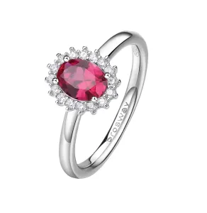 Brosway Elegantní stříbrný prsten Fancy Passion Ruby FPR75 52 mm