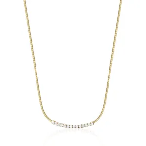 Brosway Jemný pozlacený náhrdelník s čirými krystaly Desideri BEIN007