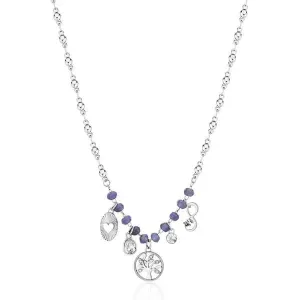 Brosway Krásný ocelový náhrdelník s korálky a přívěsky Chakra BHKN085 #4912192