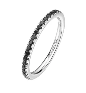 Brosway Třpytivý stříbrný prsten Fancy Mystery Black FMB69 52 mm #5925459
