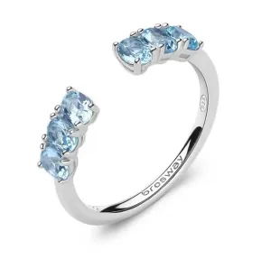 Brosway Blyštivý otevřený prsten Fancy Cloud Light Blue FCL13 S (49 - 52 mm) #5614746