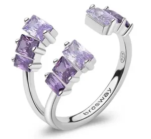 Brosway Okouzlující otevřený prsten Fancy Magic Purple FMP17 S (49 - 52 mm) #5614776
