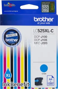 BROTHER LC-525-XL - originální cartridge, azurová, 1300 stran