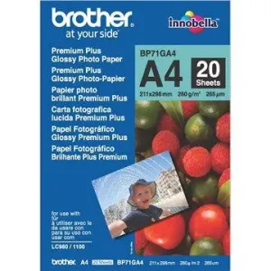 Brother Glossy Photo Paper, foto papír, lesklý, bílý, A4, 260 g/m2, 20 ks, BP71GA4, inkoustový