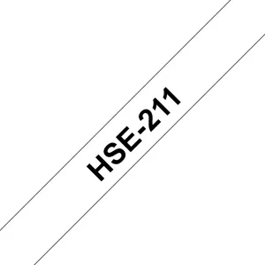 Brother HSe-211E Pro Tape, 5.2 mm x 1.5 m, černý tisk / bílý podklad, originální páska