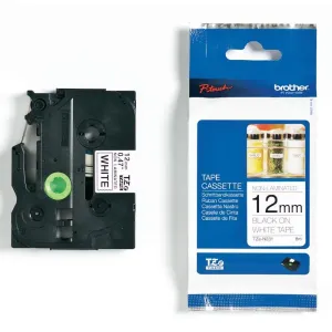 Brother páska TZN231, 12 mm, bílá/černá