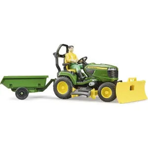 MIKRO TRADING - Bruder traktor zahradní John Deere X949 15cm na volný chod s postavičkou a doplňky 4+ v kr