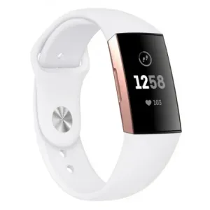 Fitbit Charge 3 / 4 Silicone (Small) řemínek, White (SFI007C02)