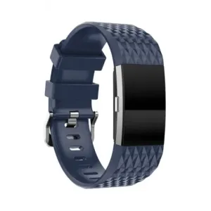 Fitbit Charge 2 Silicone Diamond (Large) řemínek, Dark Blue (SFI002C04)