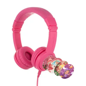 Drátová sluchátka BuddyPhones Explore Plus pro děti (růžová)
