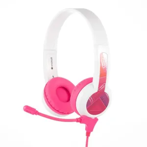 Drátová sluchátka BuddyPhones StudyBuddy pro děti (růžová)