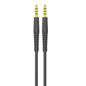 Kabel AUX mini jack 3,5 mm na mini jack 3,5 mm Budi, 1,2 m (černý)