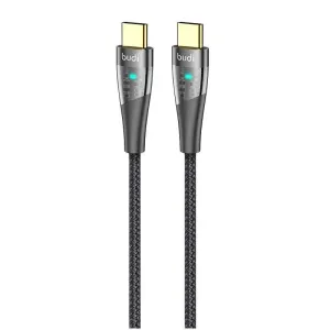 Kabel USB-C na USB-C Budi 65W, 1,5 m (černý)