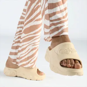 Pantofle Buffalo Cld Slide dámské, béžová barva, na platformě, 1622262 #4394104
