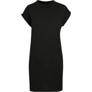 Build Your Brand Ležérní bavlněné šaty se stojáčkem - Černá | XL