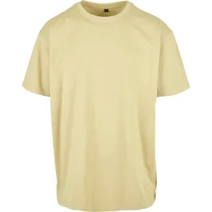 Build Your Brand Pánské tričko Heavy Oversize Tee - Jemně žlutá | L