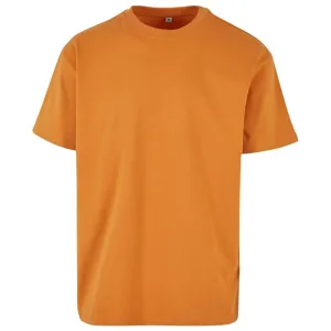 Build Your Brand Pánské tričko Heavy Oversize Tee - Oranžová | S