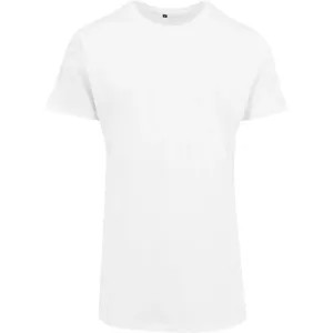 Build Your Brand Pánské tričko prodloužené délky - Bílá | M