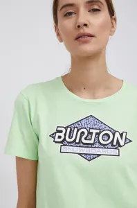 Bavlněné tričko Burton zelená barva