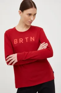 Bavlněné tričko s dlouhým rukávem Burton červená barva