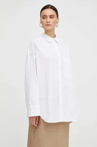 Košile By Malene Birger bílá barva, relaxed, s klasickým límcem
