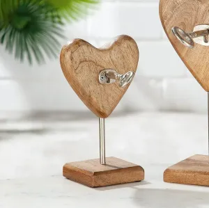 Gilde Dřevěná dekorace Srdce s klíčkem, 24 cm