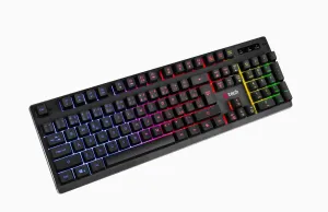 C-TECH klávesnice herní polomechanická Iris (GKB-08), casual gaming, CZ/SK, duhové podsvícení, USB