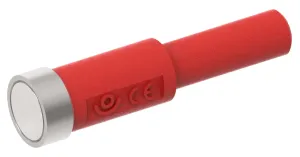 Cal Test Electronics Ct3880-2 10Mm Magnetic Conn, 4Mm Jack, 4A, Red