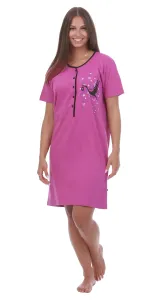Dámská noční košile - CALVI 23-135, fialovo-růžová Barva: Fialová, Velikost: XL