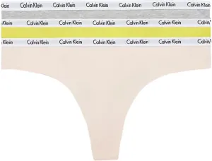 Calvin Klein 3 PACK - dámská tanga PLUS SIZE QD3800E-13X XL