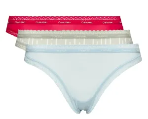 Calvin Klein 3 PACK - dámské kalhotky Bikini QD3804E-6VW XL