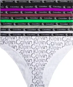 Calvin Klein 7 PACK - dámské kalhotky Bikini CK96 QD3993E-IBF L