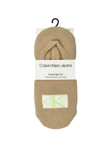 Ponožky Calvin Klein 2-pack dámské, béžová barva #3934910