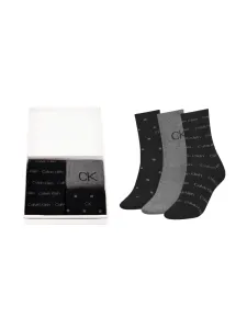 Ponožky Calvin Klein 3-pack dámské, černá barva