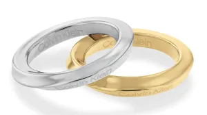 Calvin Klein Elegantní souprava ocelových prstenů Sculptural 35000330 58 mm