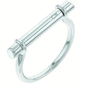 Calvin Klein Minimalistický ocelový prsten Elongated Linear 35000022 56 mm