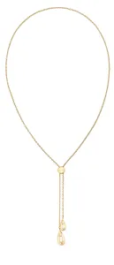 Calvin Klein Moderní pozlacený náhrdelník s posuvným zapínáním Sculptured Drops 35000087